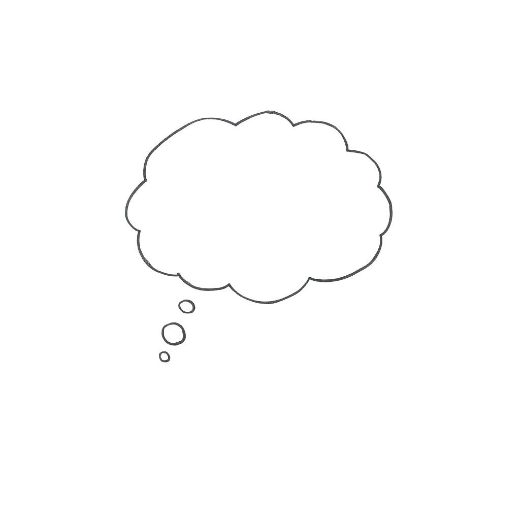 Thinking bubble sketch