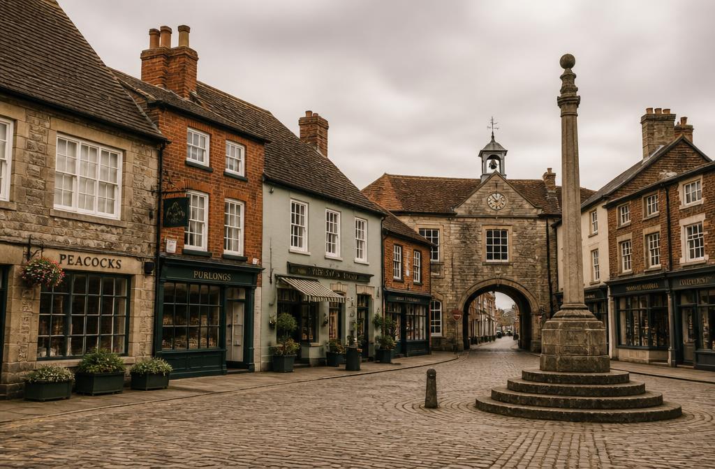 Historic market town street in Ringwood