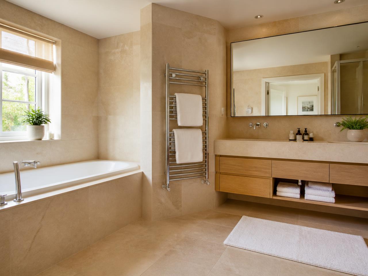Warm stone bathrooms